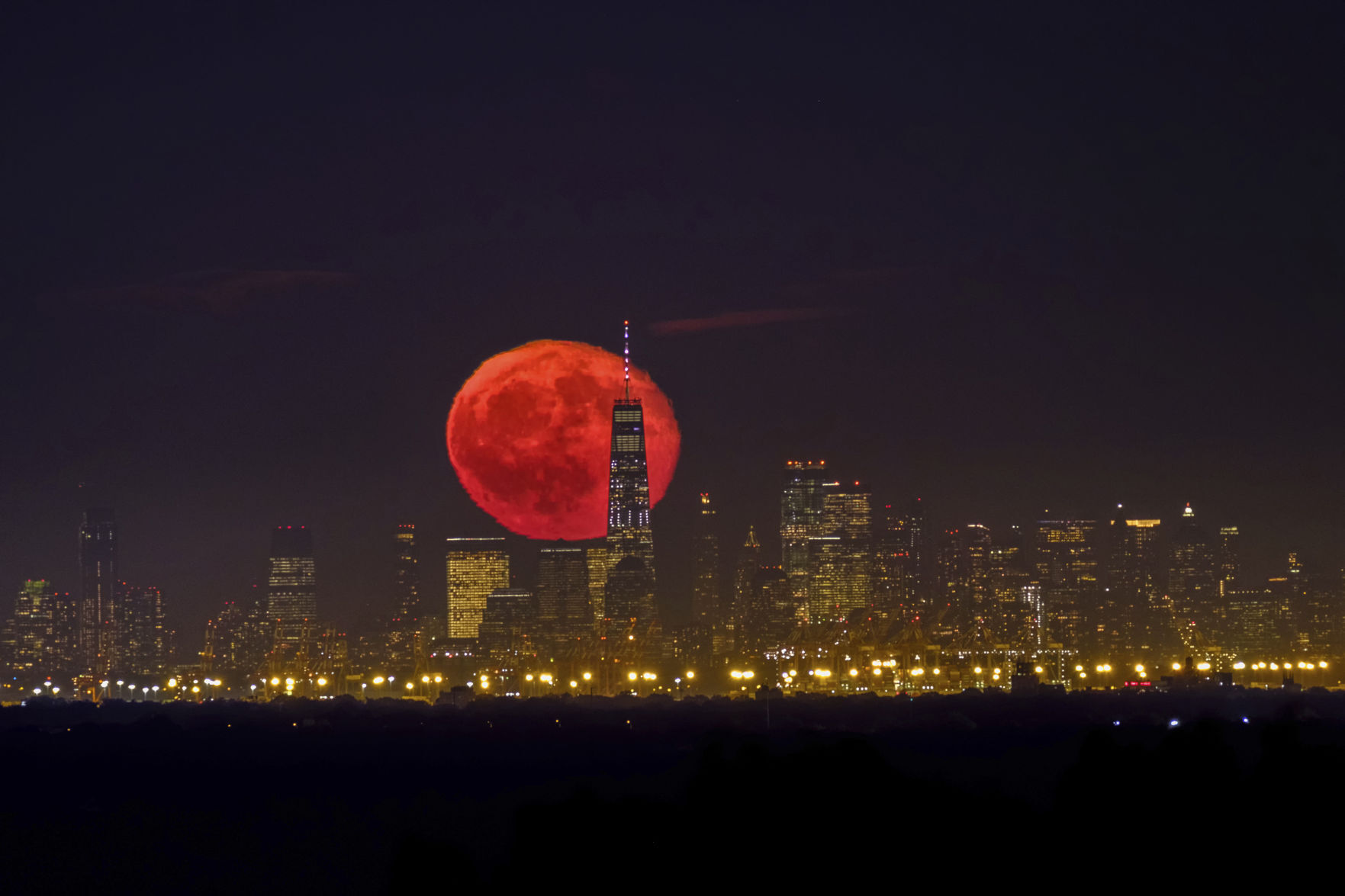 APTOPIX New York Moonrise